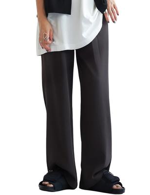 Antiqua Tuck Solid Size Taupe Women's Pants, Long, Color, AY-00042, L, 01,