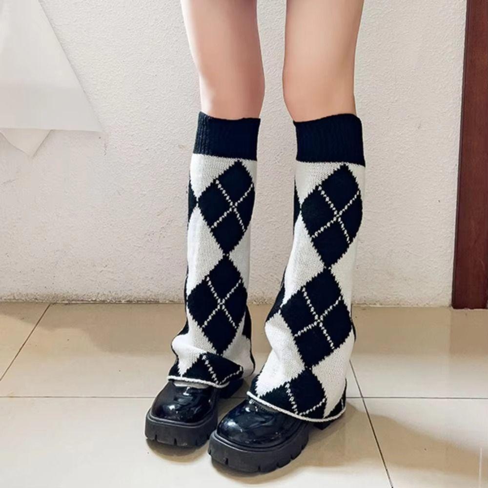 Gothic Cross Leg Warmers Punk Style Leg Cover Socks Female Fashion Boot Cuffs  Y2K Fashion