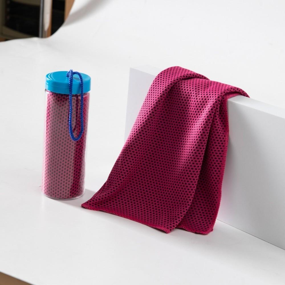 Durable Polyester Cooling Towel Breathable Mesh Quick Dry Sports Towel Cooling Fabric Hanging Strap Cold Feeling Towel Running