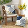 1/4pcs Blue Gold Leaf Patterned Pillowcases Sofa cushion cover home bedroom room decoration