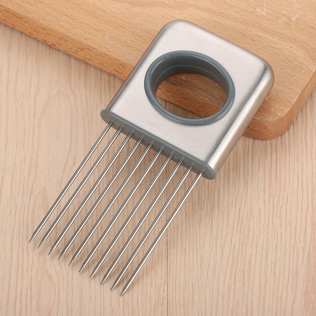 Onion Holder For Vegetable Fruits Cutter Stainless Steel Prongs Veg Fruit Help Potato Mt Peeler Chopper