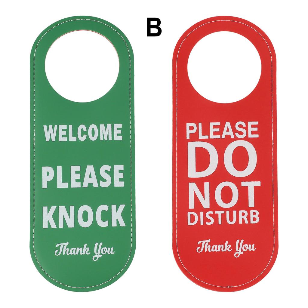 1pc Do Not Disturb Please Knock Signs Leather Door Sign Door Knobs Meeting Room Door Hanger Tags Label For Hotel Bar Mall