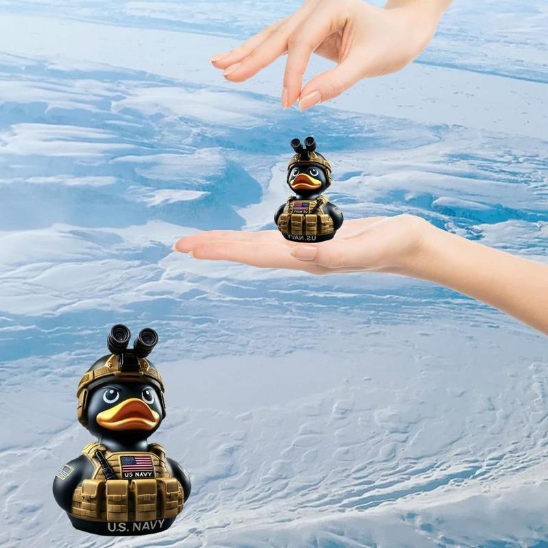 Armed Army Duck,Veteran Tribute Duck,Military Uniform Armed Forces Resin Ducks for Jeeps Ducking,Veterans Memorial Duck Honoring Veterans Rubber
