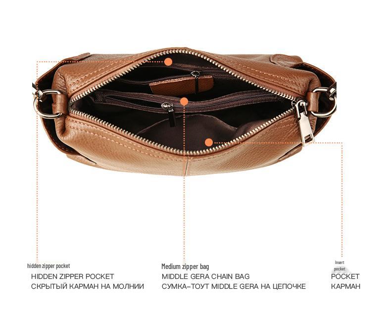 European & American Fashion Single Shoulder Crossbody Bag – Women's Leather Small Mummy Bag