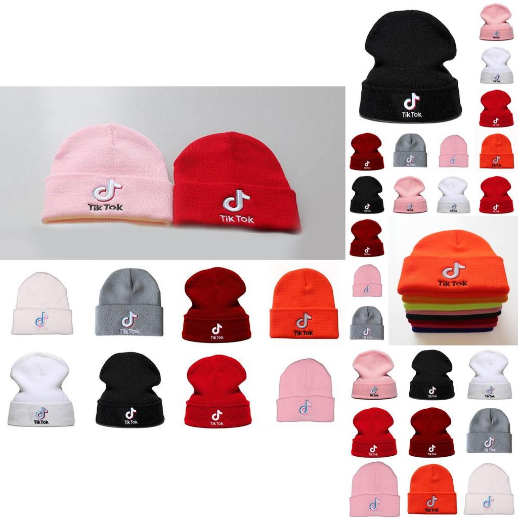 Stylish Tiktok Beanie Knitted Hat With Embroidery Letters For Unisex Fashion Lovers