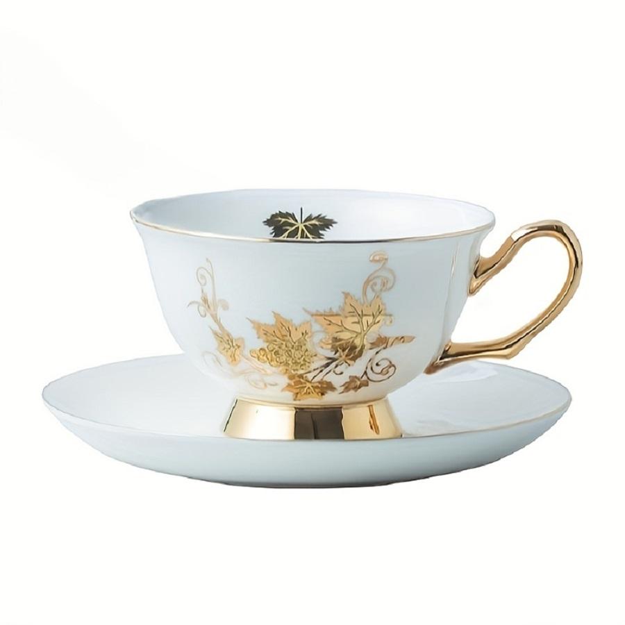 1 set Tazza da caffè in ceramica di grande capacità e set piattino con manico per caffè, latte, cappuccino, tè, cacao e cioccolata calda