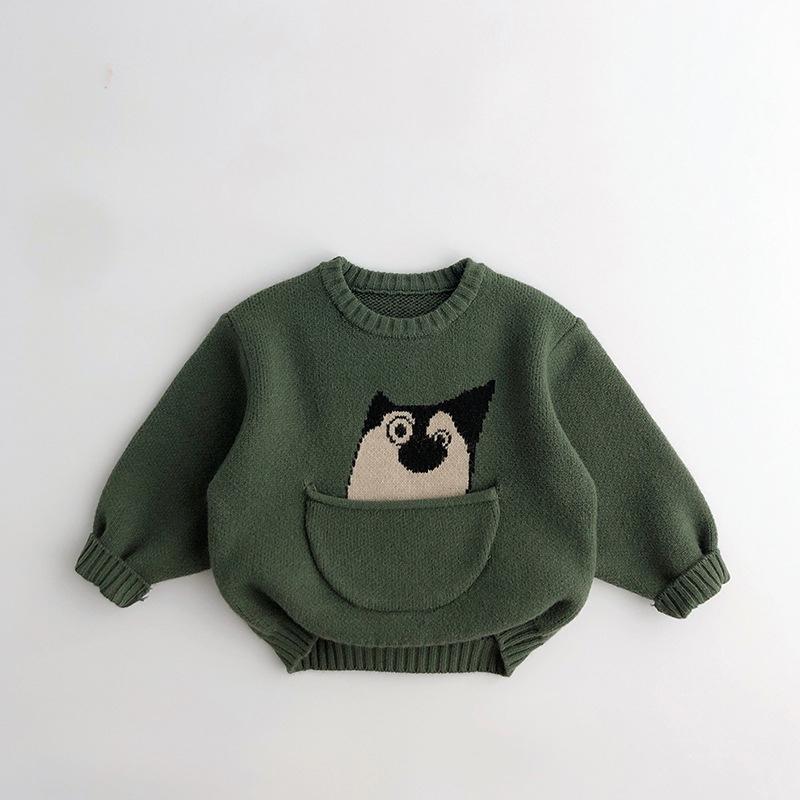 Kids Baby Clothes Sweaters Pullover Cartoon Boys Girls Knitwear Children Infant Pullover Outwear