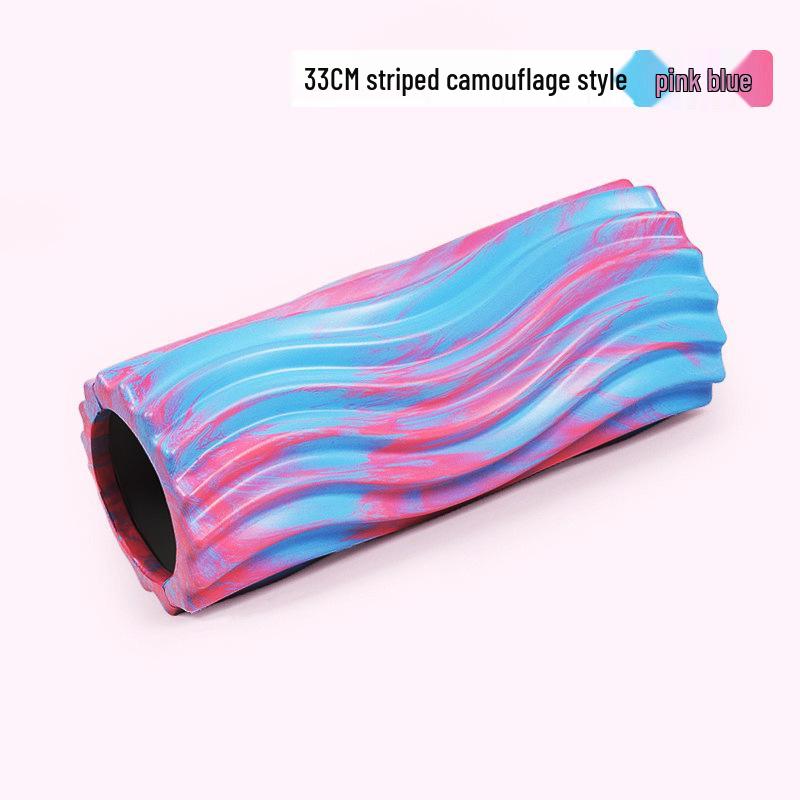 Doku Tasarımlı Pembe EVA Köpük Yoga Masaj Rulosu