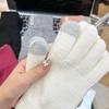 1-5 Pairs Knitted Thermal Full Finger Gloves Winter Outdoor Cold Weather Warm Touchscreen Mitten for Women Driving Skiing Hiking