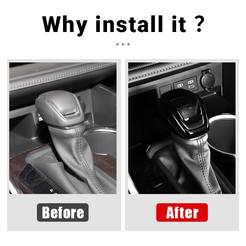 For Toyota Harrier Venza XU80      2024 Hybrid ABS Car Gear Shift Knob Head Cover Trim Sticker Non Slip Case