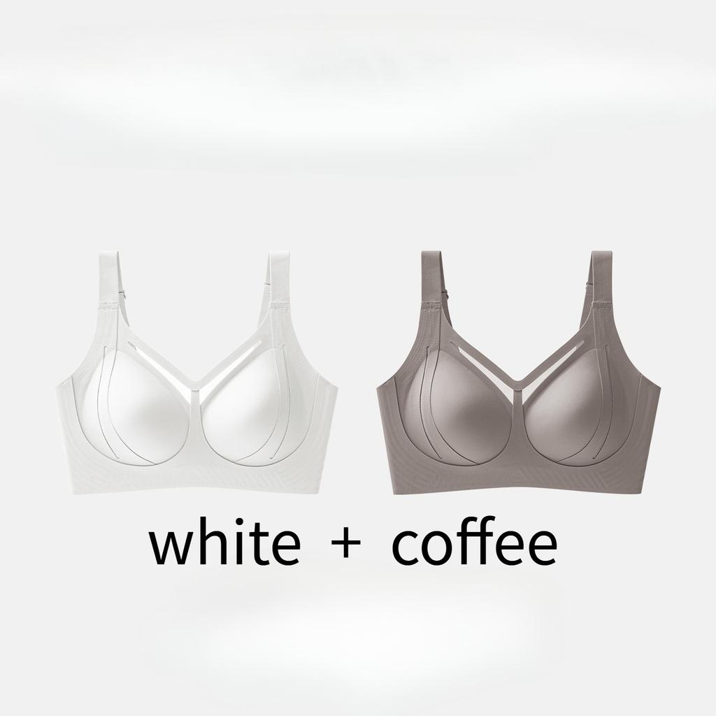 Women Invisible Liquid Foundation Bra Seamless Anti‑Gravity Lift Plus Size Minimizer Bra Thin Large Bust Bra Gather Side Fat