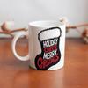 11oz White Glossy Mug with Printed Area on Both Sides and Smooth Grip, Perfect for Everyday Coffee Rituals at Home or Workplace