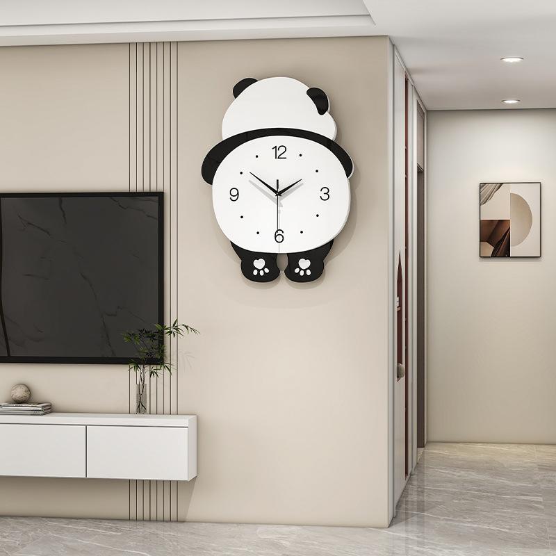 Simple Modern Household Decoration Clock, Super Large Panda, Special and Fashion Wall Clock