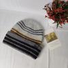 Autumn and winter age reduction casual ear protection wool hat trendy fashion versatile men and women Internet celebrities color striped knitted hat t