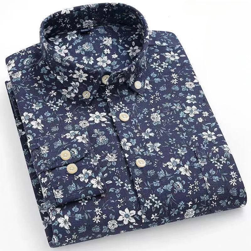 New In Shirt Plus Size 7XL Long-sleeve Shirts for Men 100%cotton Oxford Slim Fit Formal Plain Shirt Fashion Korean Plaid Clothes