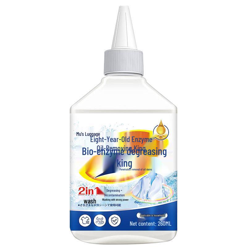 White Clothes Degreaser & Stain Remover: Biological Enzyme Detergent for Yellowing and Oil Stains