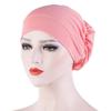 Women's Headscarf Hat African Headscarf Small Solid Color Soft Knot Night Sleep Cap (W)