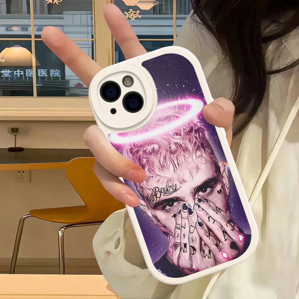Singer Rapper L-Lil Peep Phone Case For IPhone 16 15 14 13 12 11 Pro Max Plus Leather Cover