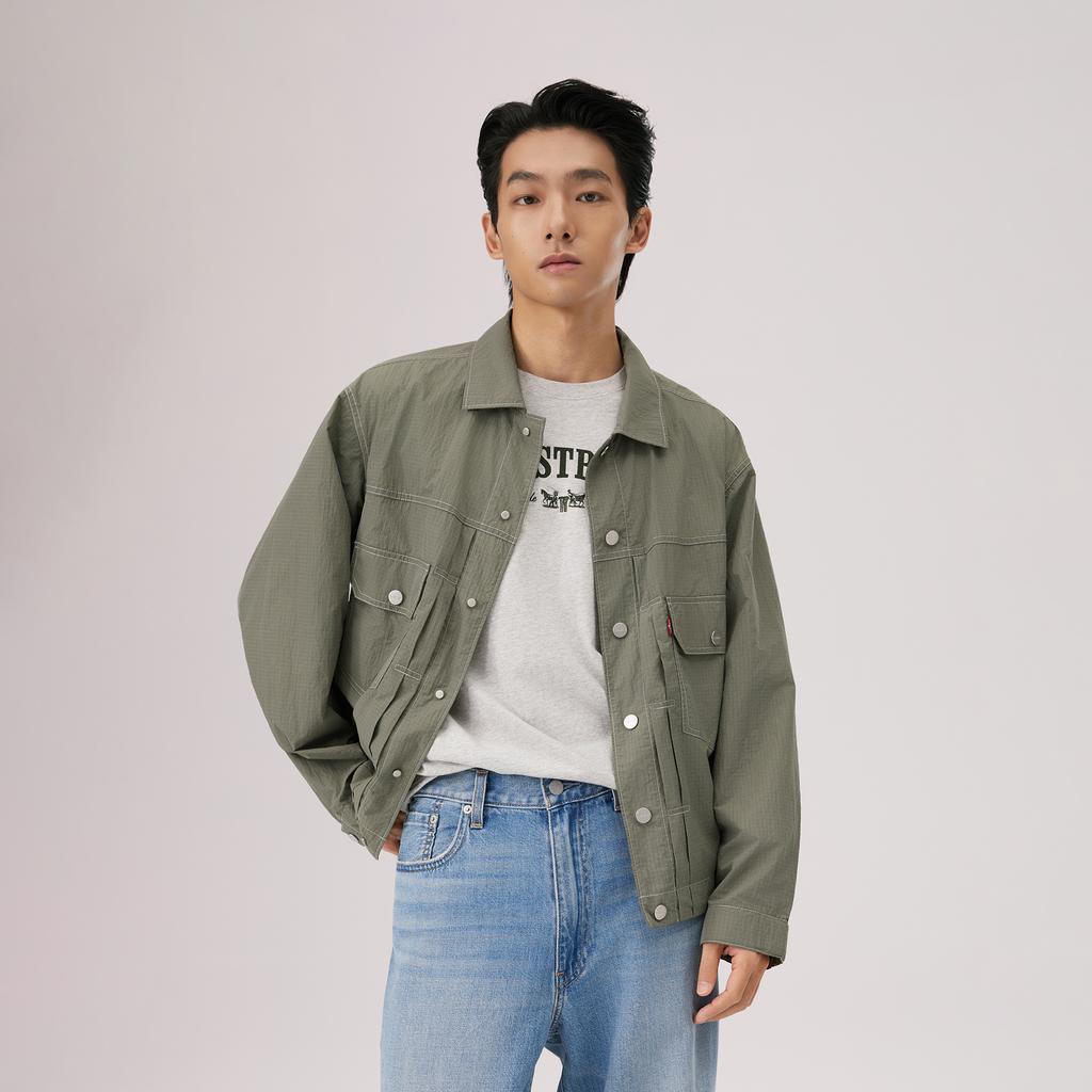 Levis Ice Cool Series Relaxed Instant Cooling Hardcore Sun Protection Simple Long Sleeve Denim Jacket Unisex jackets 006PC-0001