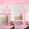 4pcs/1 Set Cake Scraper Set Decorating Comb and Frosting Spatula, Plastic Serrated Scraper Polisher