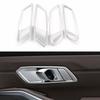 Interior Door Handle Cover Trim Fit For BMW 3-Series G20 - Silver ABS