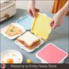 Sandwich Toast Bento Box Portable Reusable Silicone Sandwich Bread Storage Box Environmentally Friendly Lunch Food Container