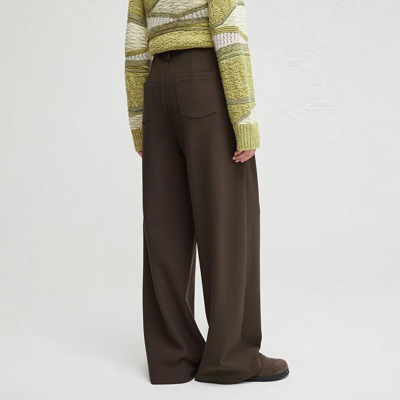 broadcast Drape Straight High-Waist Casual Long Pants