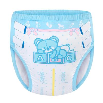 LittleForBig Adult Training Pants with Elastic Waistband Cloth Diaper Alternative · Washable · Leak-Proof · Caregiving Use Blue S