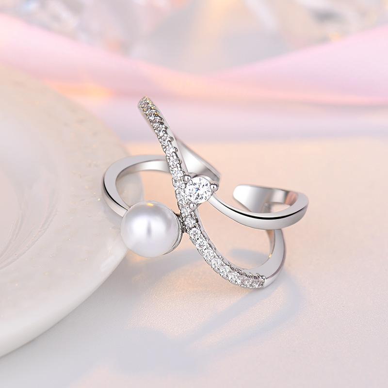 Lindon Classic Copper Alloy Zircon Ring Ladies Jewelry Wedding Promise Party Gift