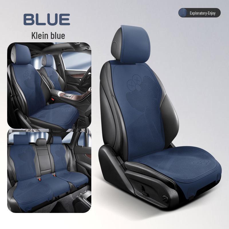 

Universal Four-Season Suede Car Seat Cushion: Breathable, High-End Saddle Pad for Autumn & Winter Standard Edition (3-Piece Set)