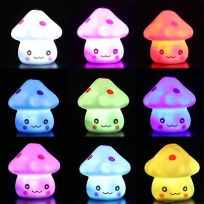 Led Colorful Mushroom Night  Light For Romantic Atmosphere Energy Saving Light