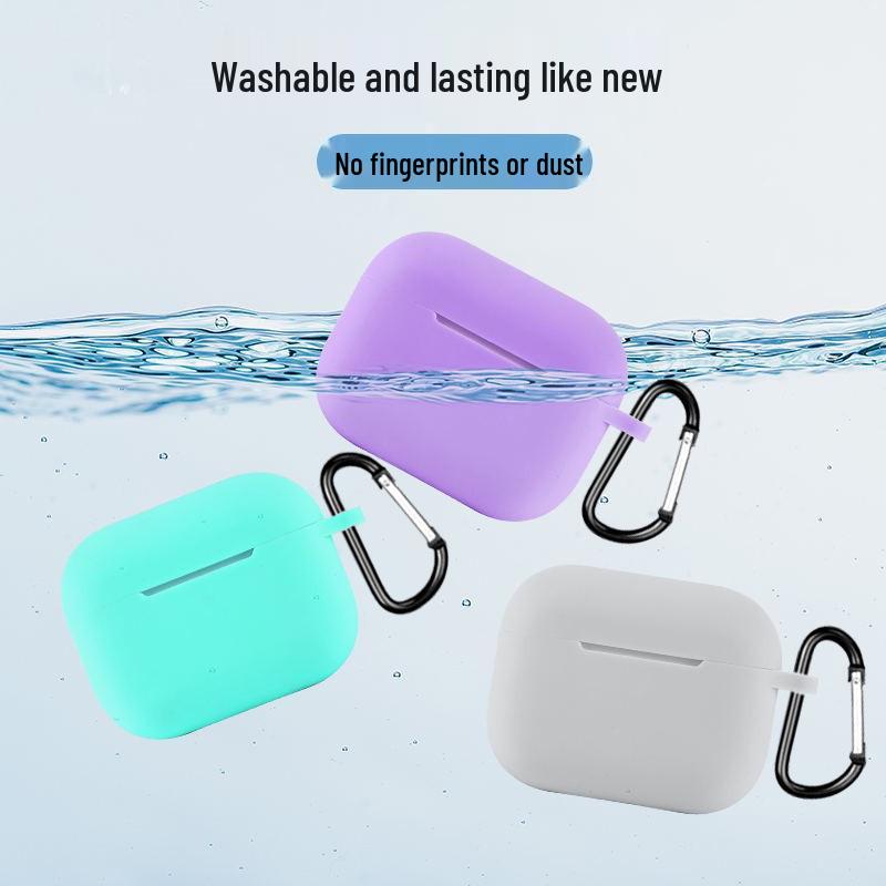 Solid Color Silicone Protective Cover for Apple AirPods Pro 2