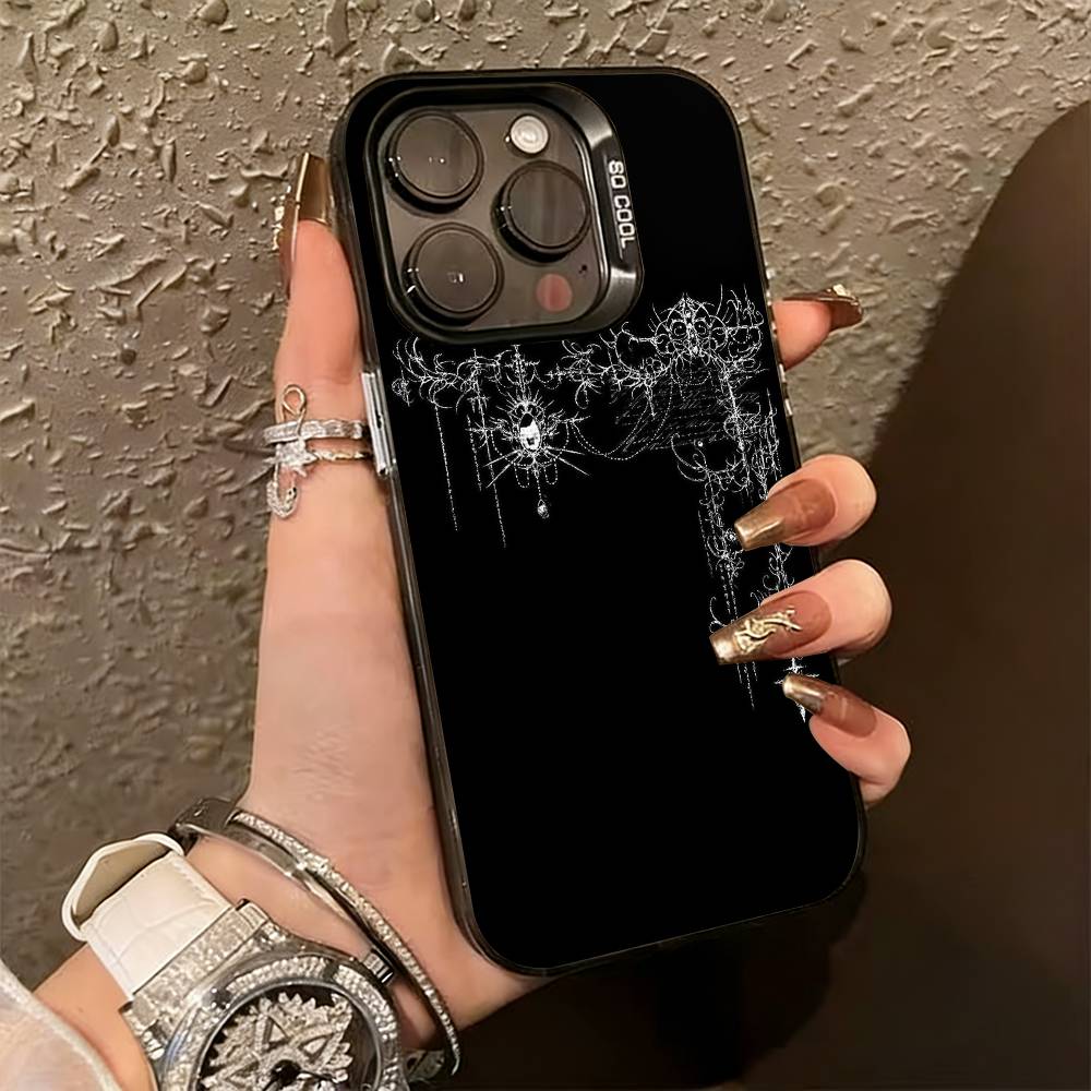 

Cyber S-Sigil C-Cross Phone Case For iPhone 17,16,15,14,13,12,11 Plus,Pro Max,XS,Colorful Silver Black Cover iPhone16se4