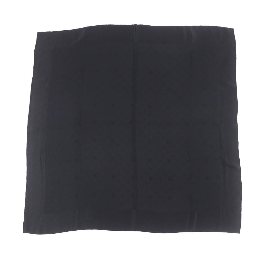 Excellent LOUIS VUITTON Scarf Carré Monaco Logo Monogram Black Silk Women Used