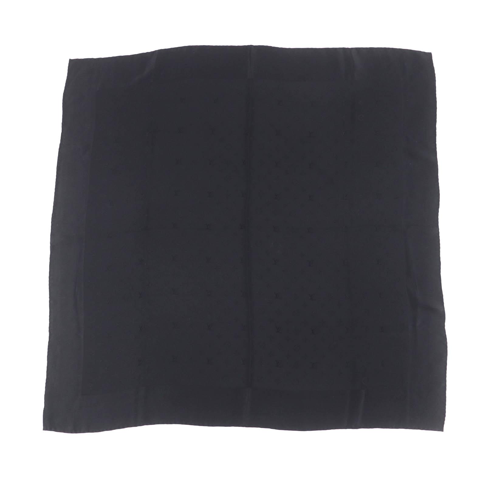 

Excellent LOUIS VUITTON scarf Carré Monaco Logo Monogram black silk Women Used