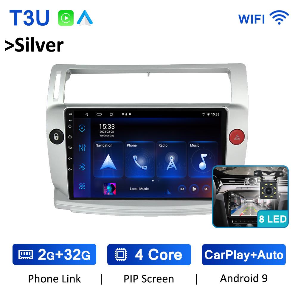 Wireless CarPlay Android Auto Car Radio For Citroen C4 LA LC C-Triomphe C-Quatre 2004 2005 2006 - 2014 GPS Autoradio 4G WIFI DSP