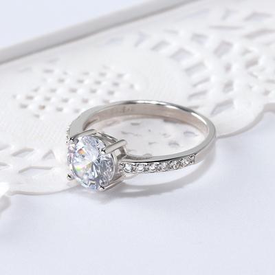 Sieraden S925 Sterling Zilveren Ring Koreaans Temperament Platina Ring Zirkonia