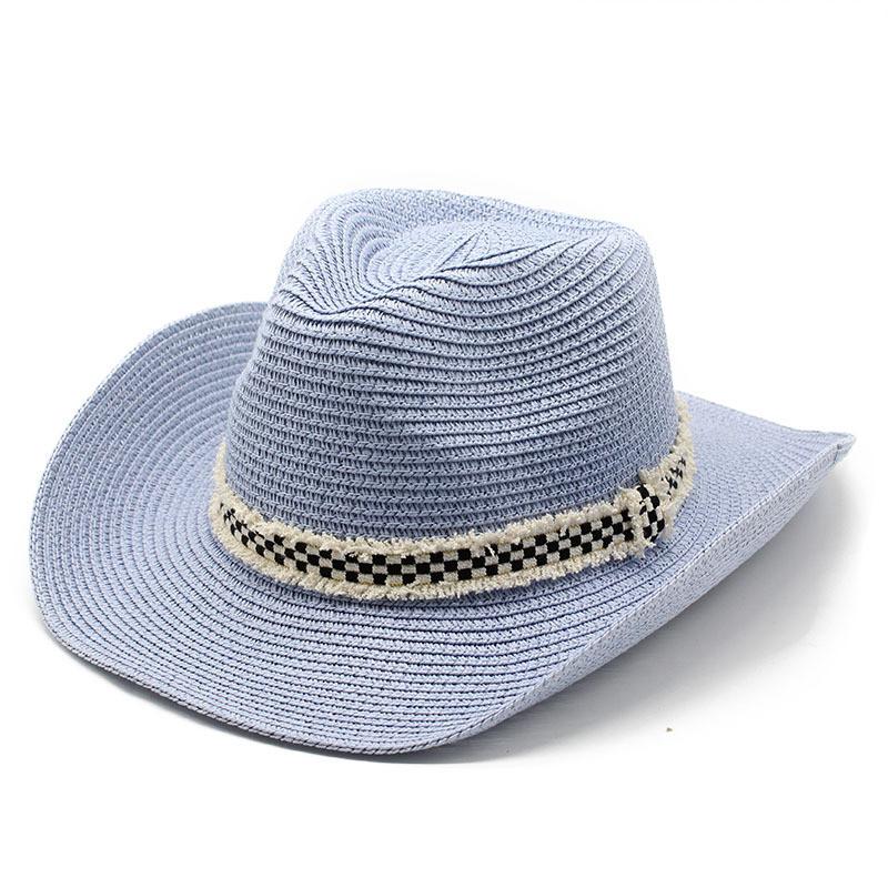 Summer Straw Hat For Men And Women With Wide Brim Sunshade For Outdoor Travel