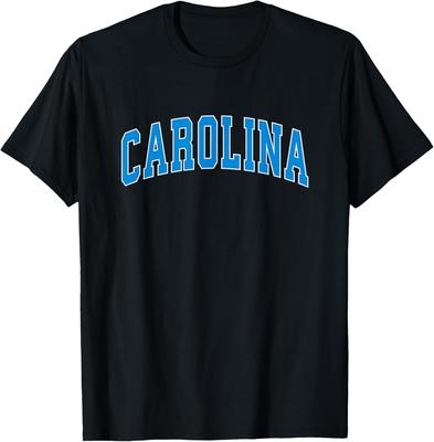 Carolina Throwback Design Print - Classic Unisex T-Shirt - Black - Small