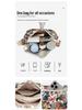 2025 Women's Large Capacity Multi-Compartment National Tide Print Fashion Crossbody Bag for Travel