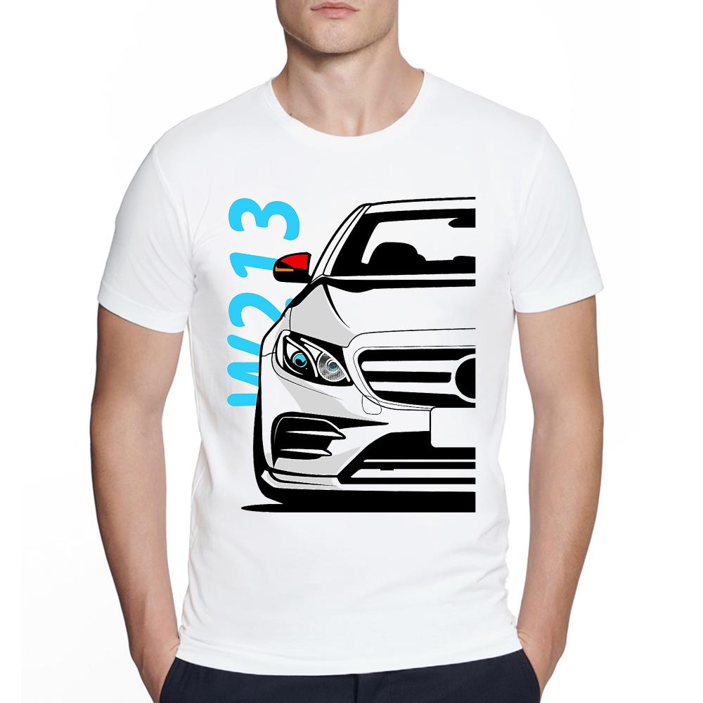 Hipster Classic Tops Vintage W213 E63 W204 C63 Car Print T-shirt Men Summer Casual Hip Hop stre