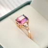 BELLA BOX Luxury Women Jewelry Cocktail Party Rings With Multicolour Zircon Stone Silver Plated Anniversary Party Ring Band Gift