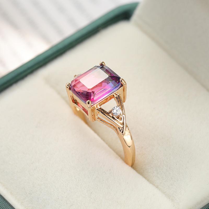 BELLA BOX Luxury Women Jewelry Cocktail Party Rings With Multicolour Zircon Stone Silver Plated Anniversary Party Ring Band Gift