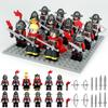 M8180  Building Block Series Red Dragon Knight Patrol Minifigures Children's Small Particlebuildingblocktoys