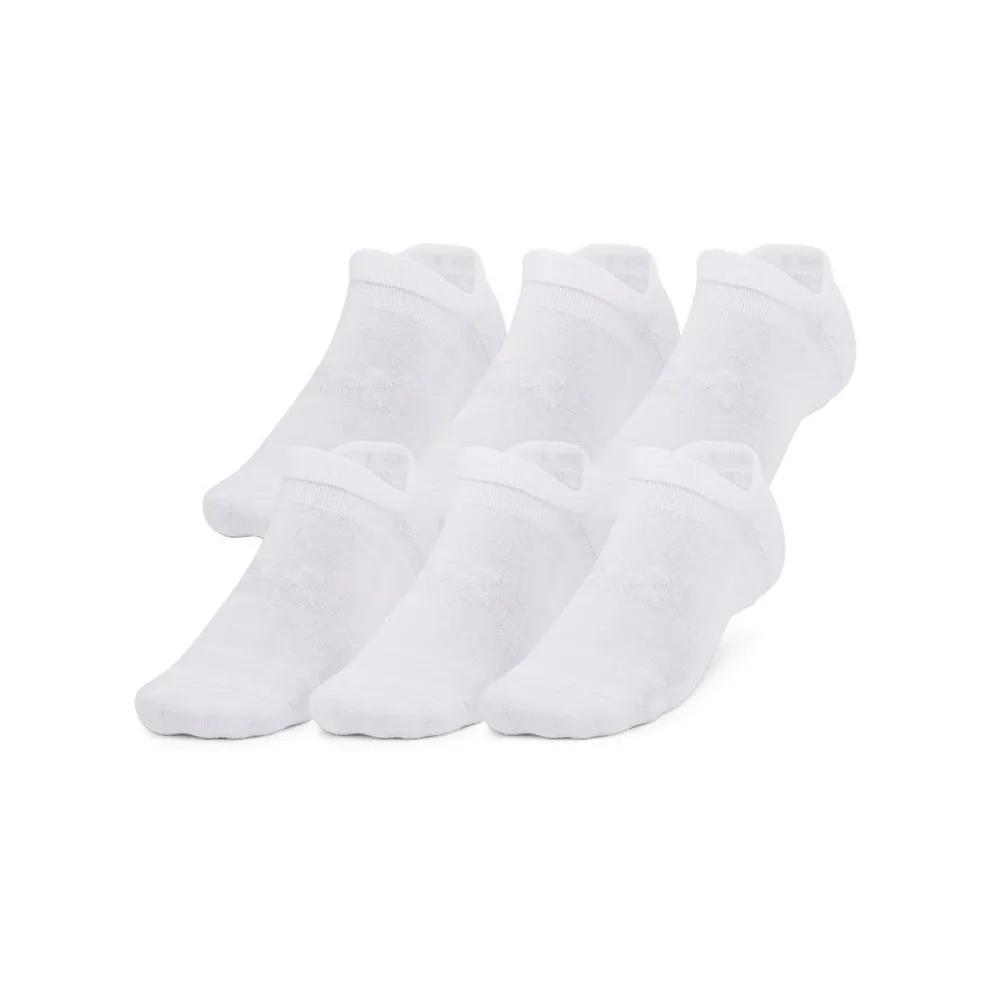 Under Armour Uni Essential Cushion No Show Socks 6 Pairs 1387057-100 207765 L