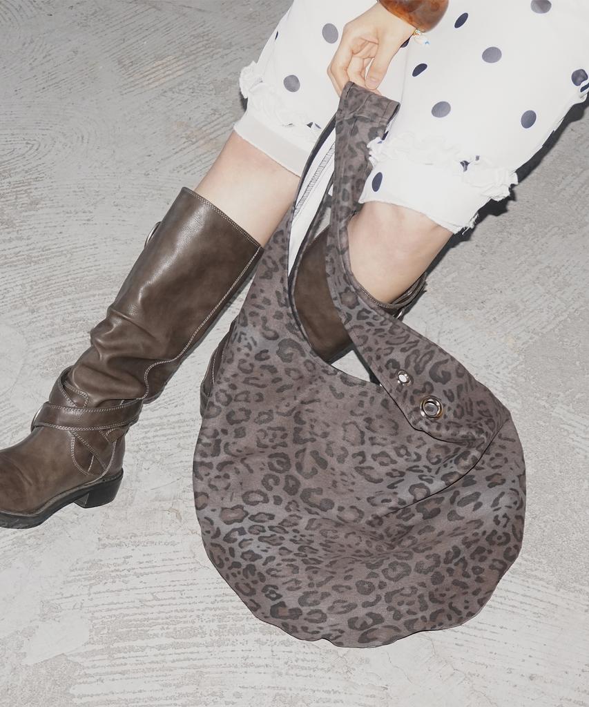 Salbol Fig Leopard Bag [Charcoal Brown]