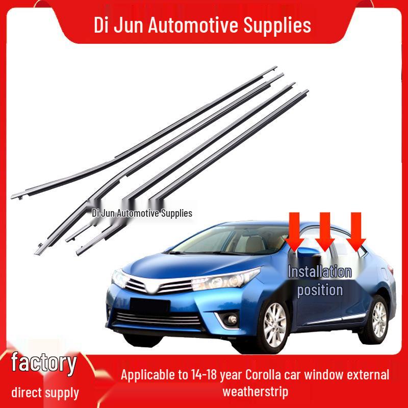 

External Water Deflector Seal for 2014-2018 Toyota Corolla Door & Window Glass Left Front Door