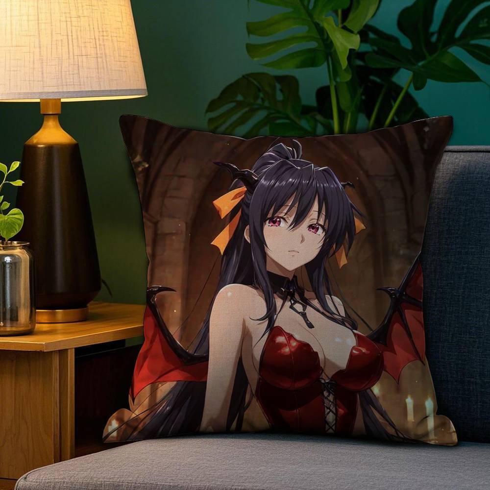 H-High School DxD Pillow Case Plush Fabric Soft Double Sided Print Sofa Cushion Cover Throw Pillow Covers