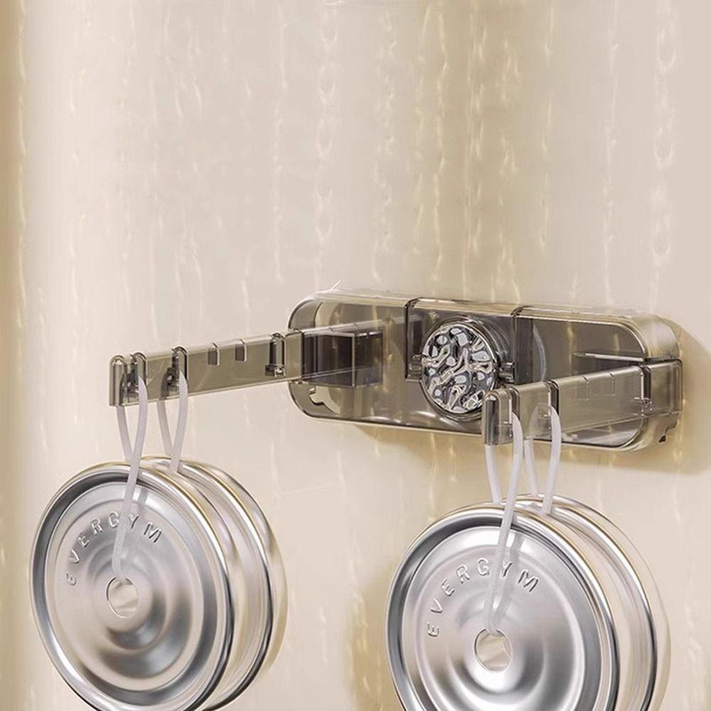 Wall Mounted Suction Cup Trash Bag Holder Transparent Foldable Garbage Shelf Bathroom
