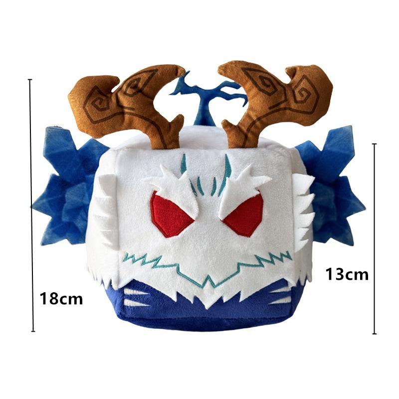 Cartoon Blox Fruits Plush Anime Game Toy Fruit Leopard Pattern Box Plushies Toys Soft Stuffed Fruits Christmas Gift For Kids